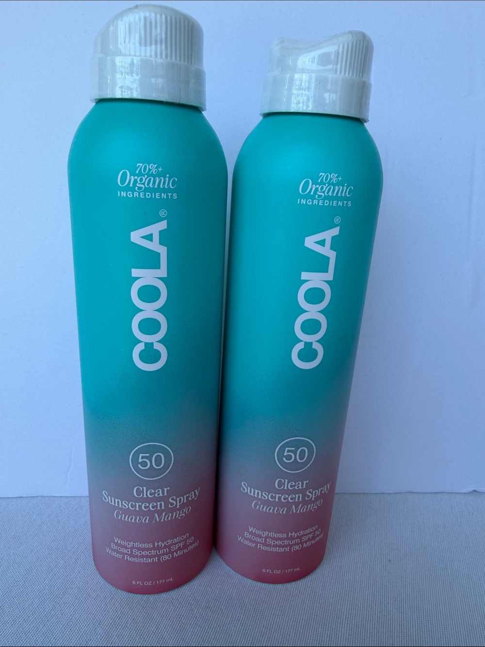Coola spf 50 guava mango sunscreen spray  bundle of 2 pcs